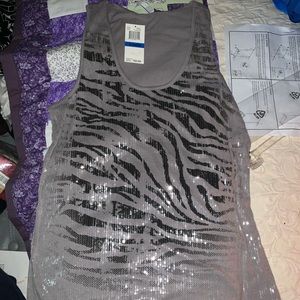 Sequined print tank